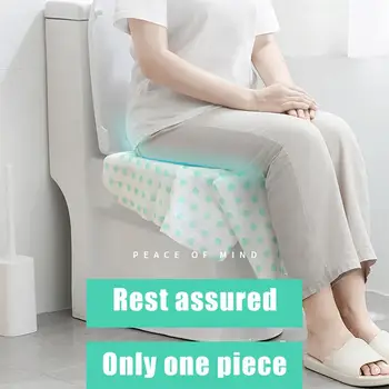 Еднократна подложка за седалката на тоалетната чиния, преносим 100% водоустойчив защитен подложка за седалката на тоалетната чиния за пътуване/къмпинг, аксесоари за баня